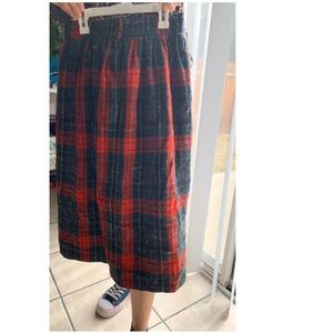 Retro plaid skirt